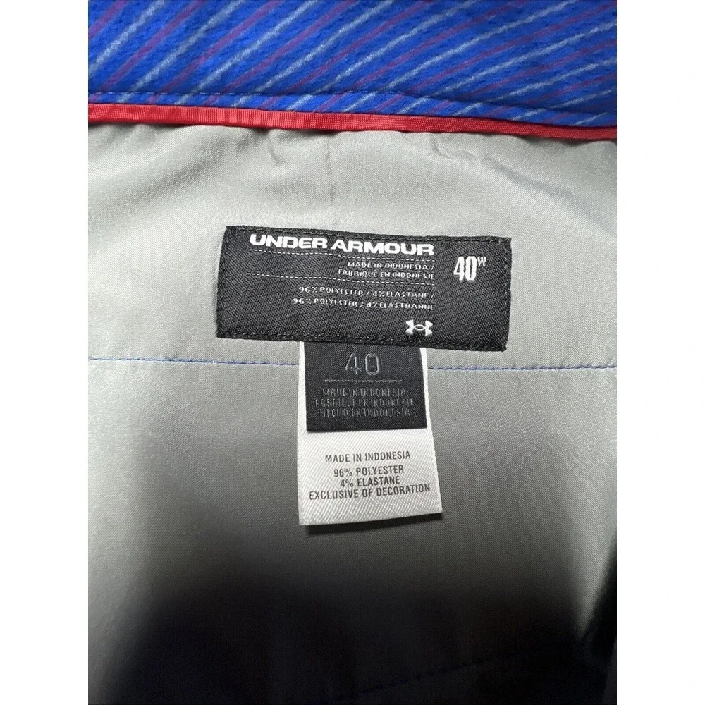 Under Armour Shorts Men's 40 Golf Casual Beach Colorful Chino Preppy Striped EUC